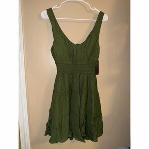 Olive Green Mini Dress